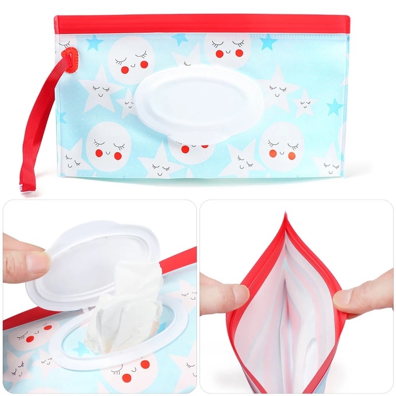 Hộp Đựng Khăn Giấy Ướt EVA Nắp Lật Có Thể Bơm Đầy Lại Cho Xe Đẩy Em Bé / Hoạt Động Ngoài Trời Tiện Lợi