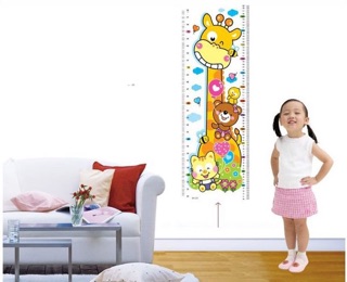 Decal dán tường thước đo chiều cao cho bé mẫu mới