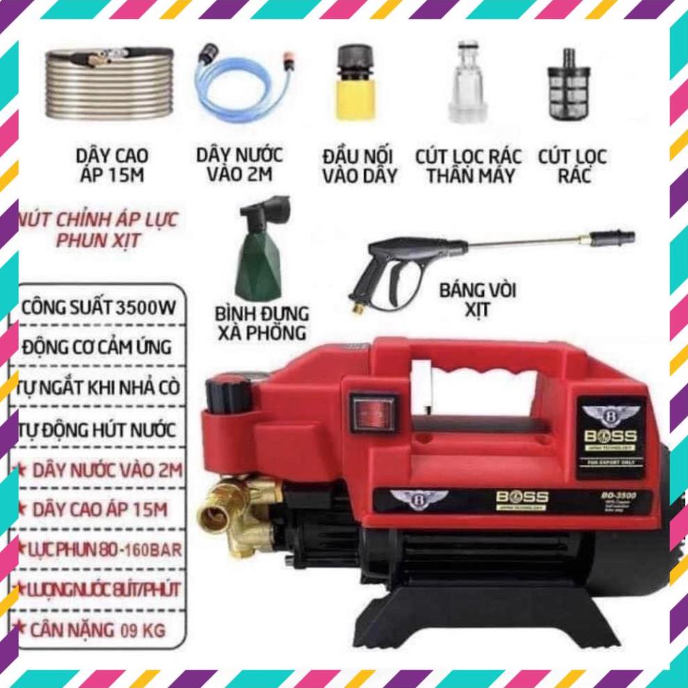 Máy Rửa Xe Boss Japan | Model Bo-3500 | Công Suất 3500W Lõi Đồng 100% . .