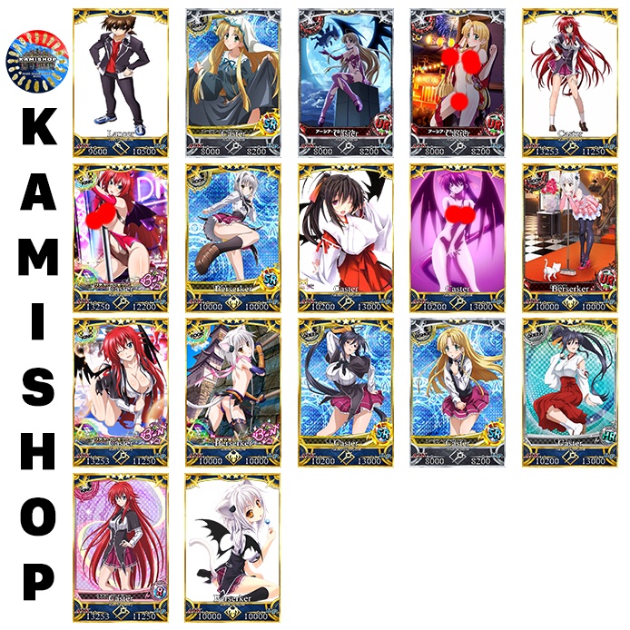 Thẻ bài Card High School DxD FGO Fate/Grand Order  - Các mẫu Fanmade chế High School DxD