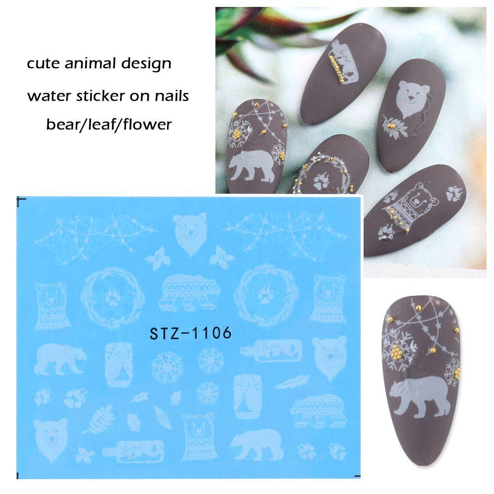 Set 16 Nhãn Dán Trang Trí Móng Nghệ Thuật Chủ Đề Giáng Sinh EUCA