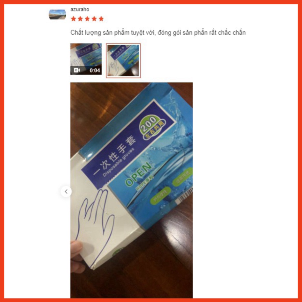 Hộp 100 Găng Tay Nilong Phân Huỷ Sinh Học Thần Thánh