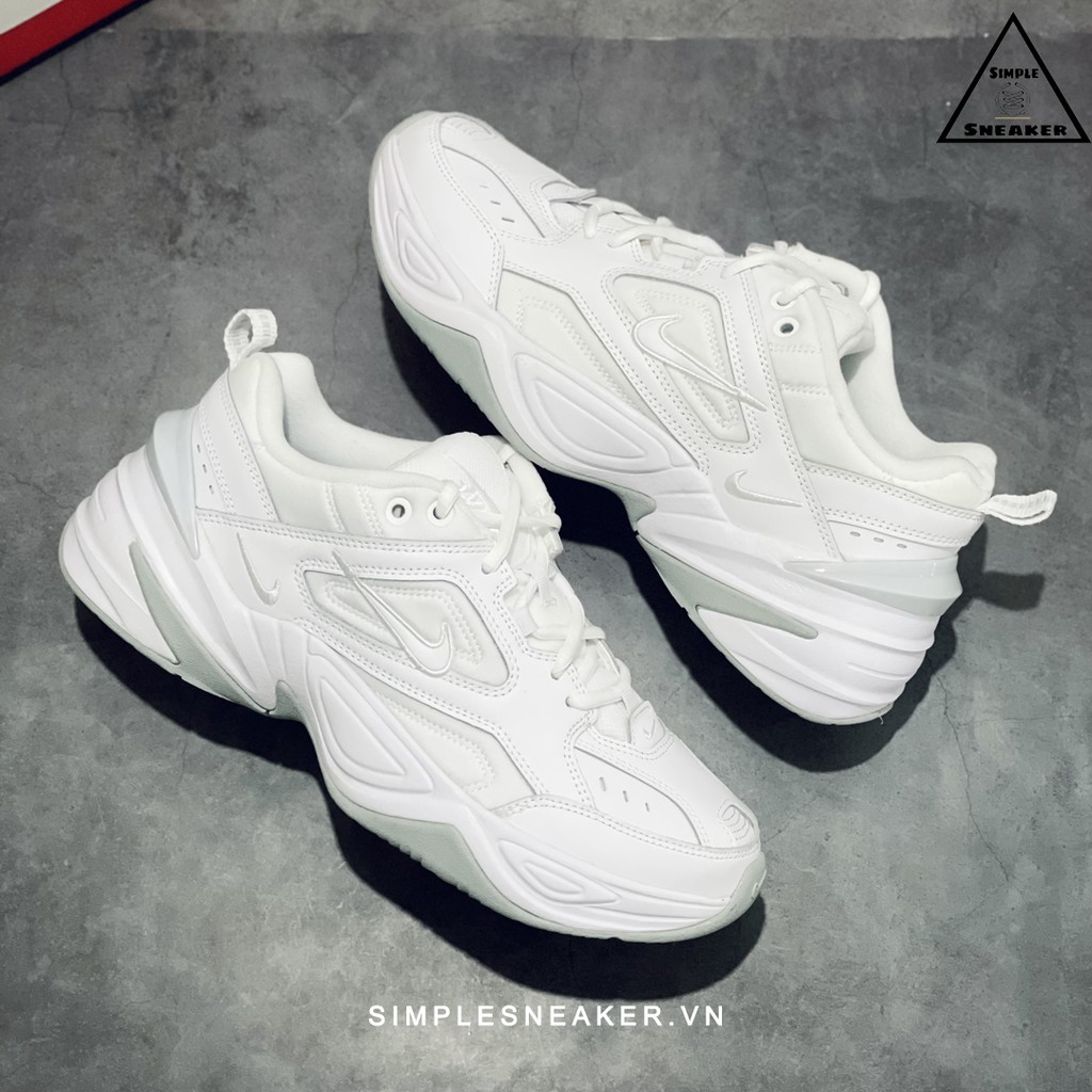 Giày Nike Chính Hãng FREESHIP Nike M2K Tekno All White - Giày Chunky Sneaker Nike M2K Chuẩn Auth - Simple Sneaker