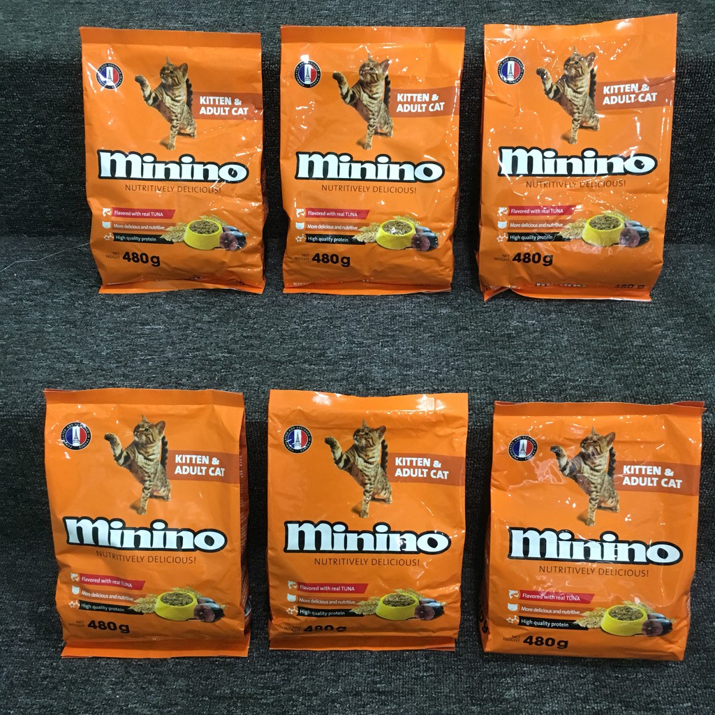 Minino 480gr vị cá ngừ Thức ăn hạt phẩm chất Pháp Quốc cho mèo mọi lứa tuổi