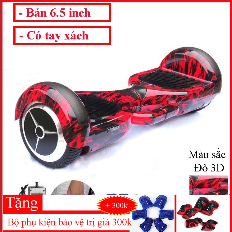 Xe Cân Bằng Điện R2-XO1 6,5 inch, Mẫu xe có tay xách, có Bluetooth - Nhạc - Nhiều Màu Mới
