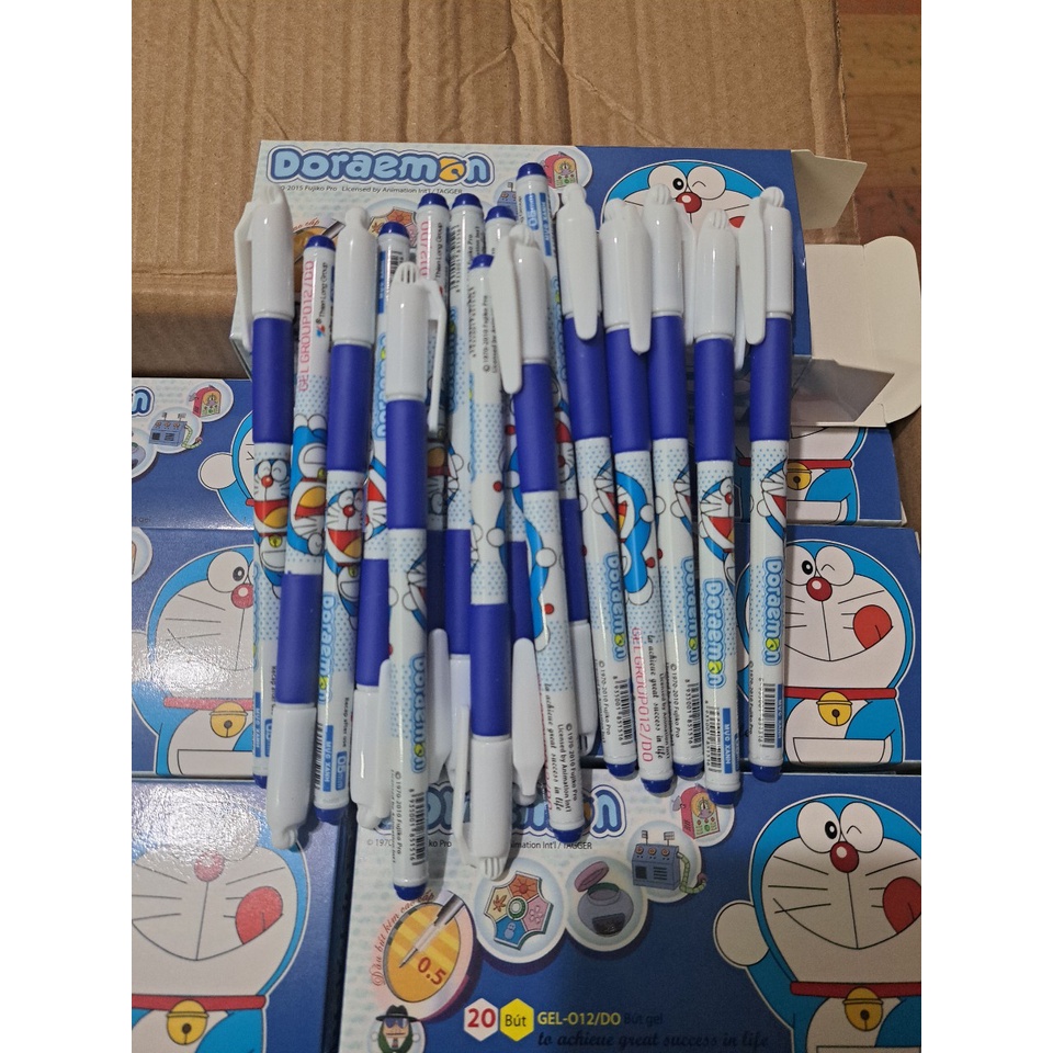 Combo 02 Hộp 40 Cây Bút Gel-012/DO Doremon Mực Xanh Ngòi 0,5mm