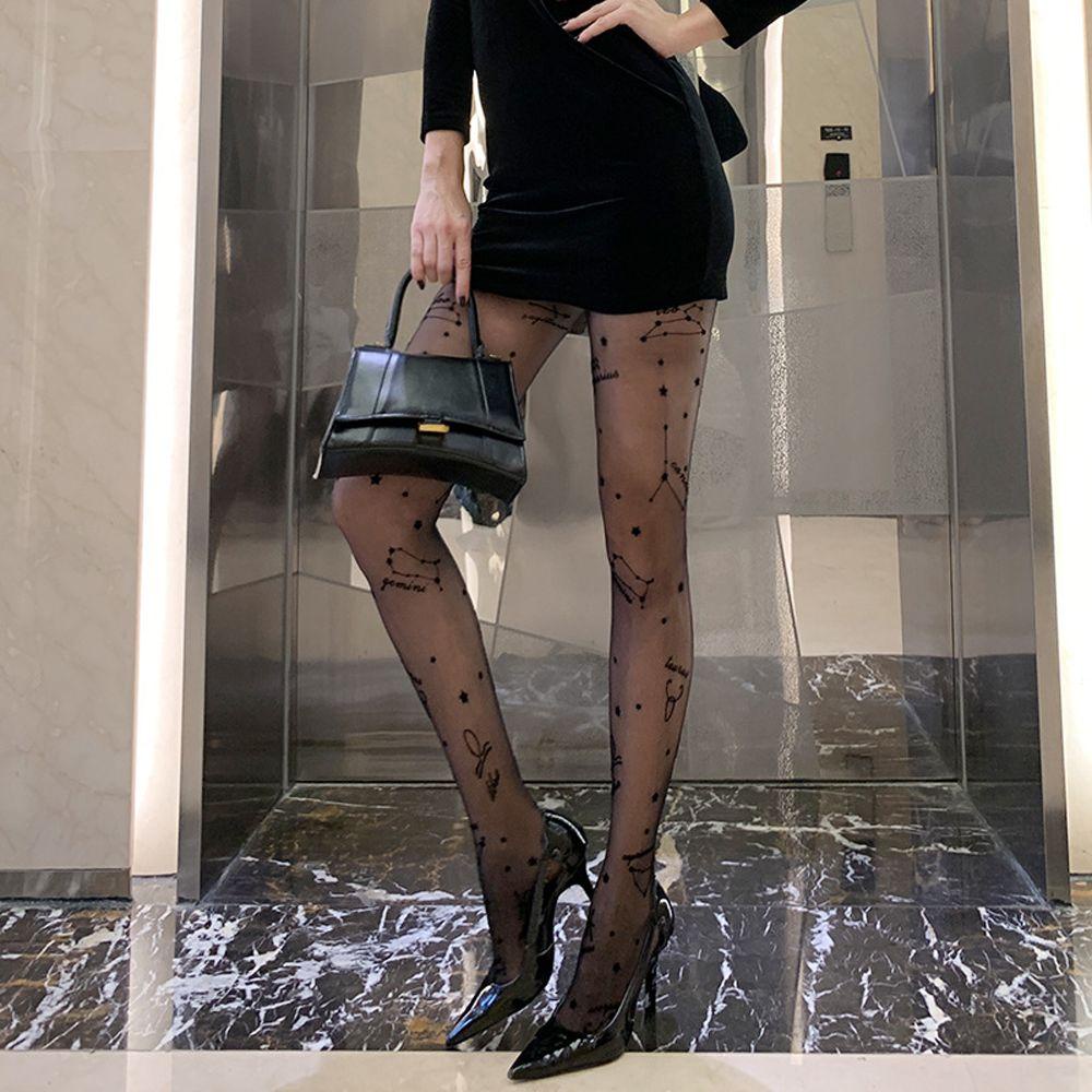 Forbetter Quần Tất Thoáng Khí Họa Tiết Chòm Sao Quyến Rũ Thời Trang Cho Nữ