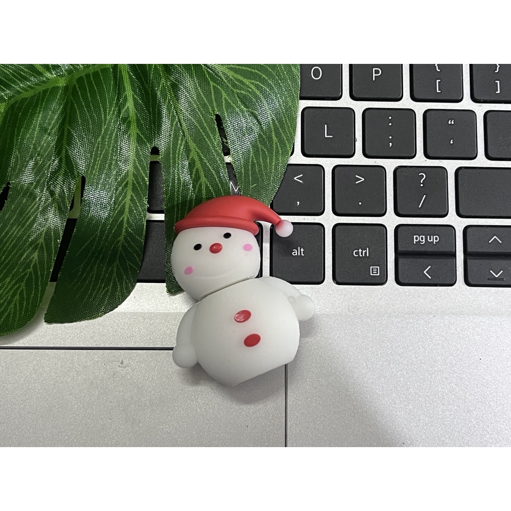 Mới USB 2.0 1GB 2GB 4GB 8GB 16GB 32GB 64GB 128GB Bằng Silicon Hình Ông Già Noel Đội Nón