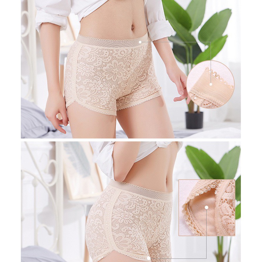 Quần mặc váy, Quần Váy Cotton Ren  Co Giãn Q019