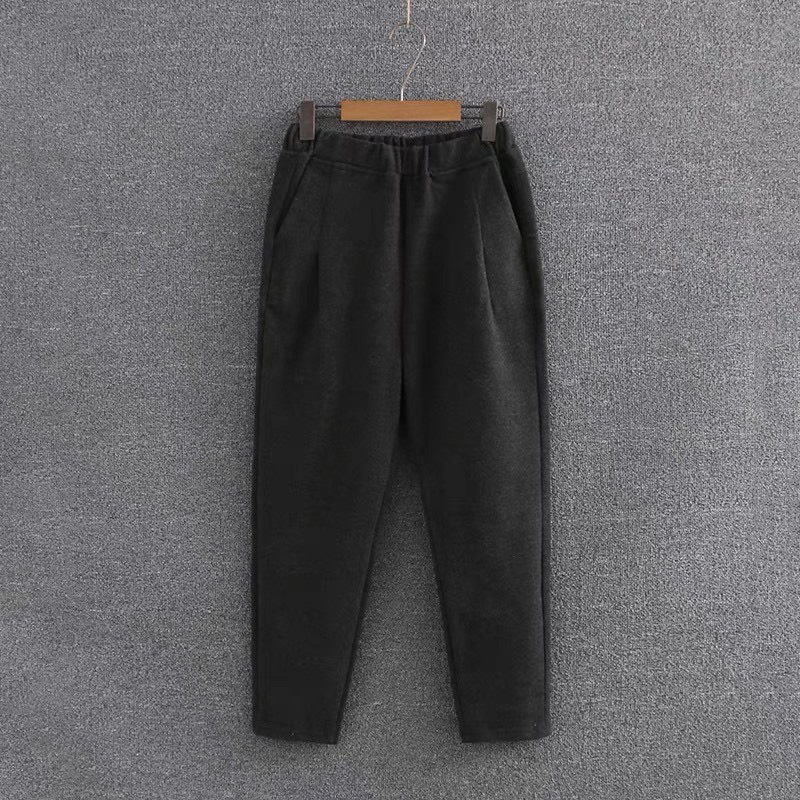 Quần baggy cạp cao lung chun , chất tuyết mưa dày dặn có bigsize 82 cân QA69
