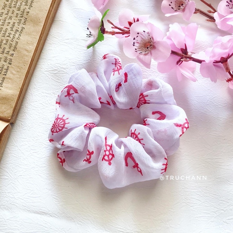 Cột tóc vải Scrunchies - dây cột tóc vải ( ảnh thật )