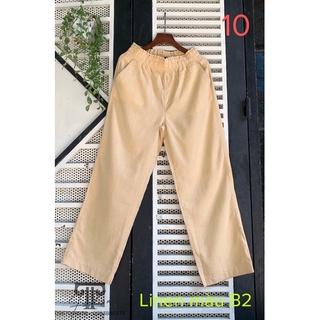 Quần linen màu suông