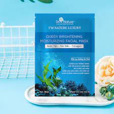 Mặt Nạ Dưỡng Trắng Sáng Yến Tươi Collagen I'm Nature Luxury Queen Brighterning & Moisturizing Facial Mask  - 1 miếng