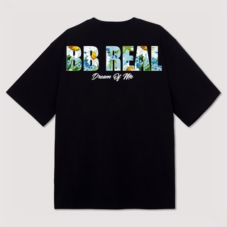Áo thun tay lỡ bbreal hoa cúc form rộng unisex nam nữ 100% cotton