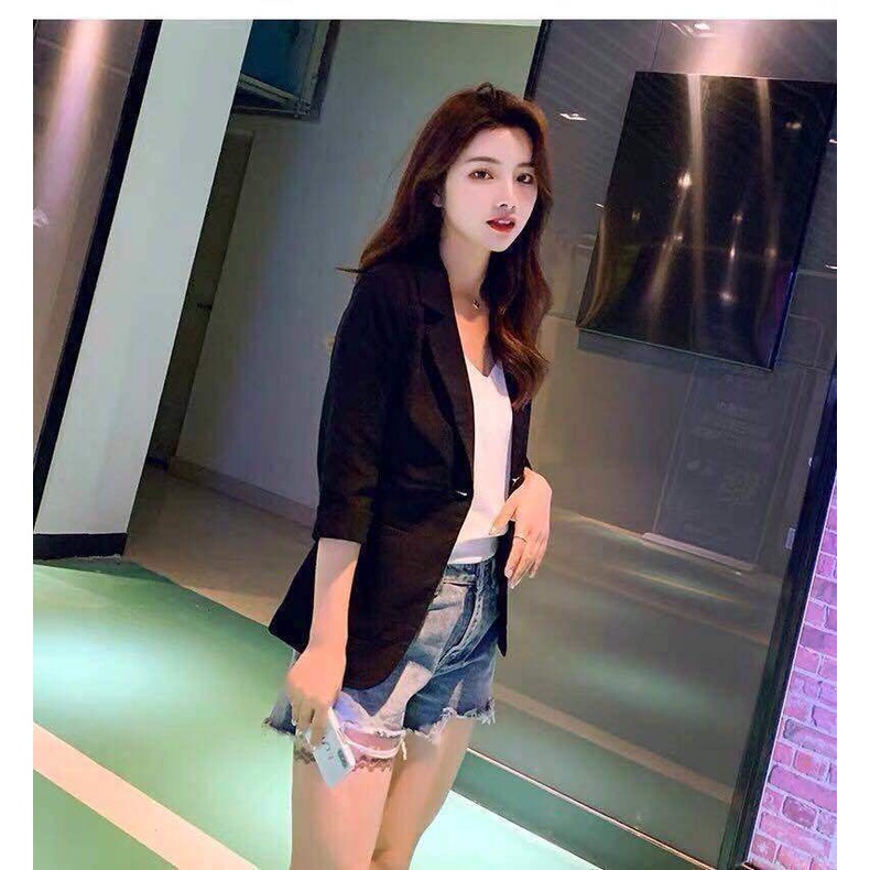 Áo Khoác Blazer Tay Lửng Thời Trang Hàn Quốc Cho Nữ | BigBuy360 - bigbuy360.vn
