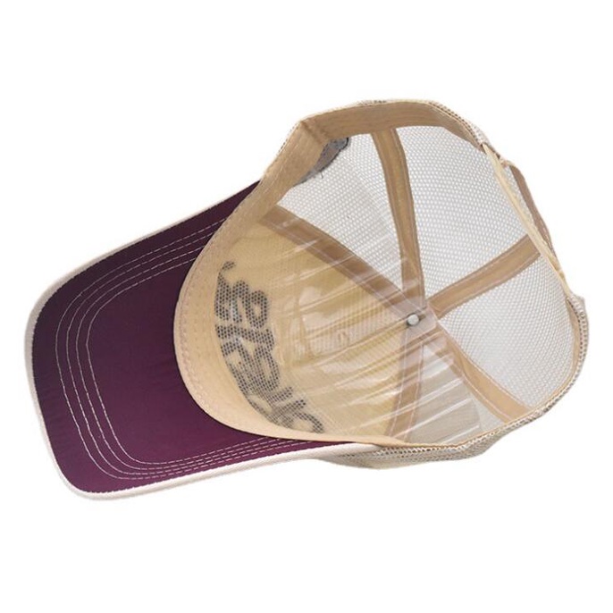 Mũ Lưỡi Trai Thể Thao Phối Lưới Thêu Họa Tiết Màu Nâu Thời Trang Cho Nam Và Nữ