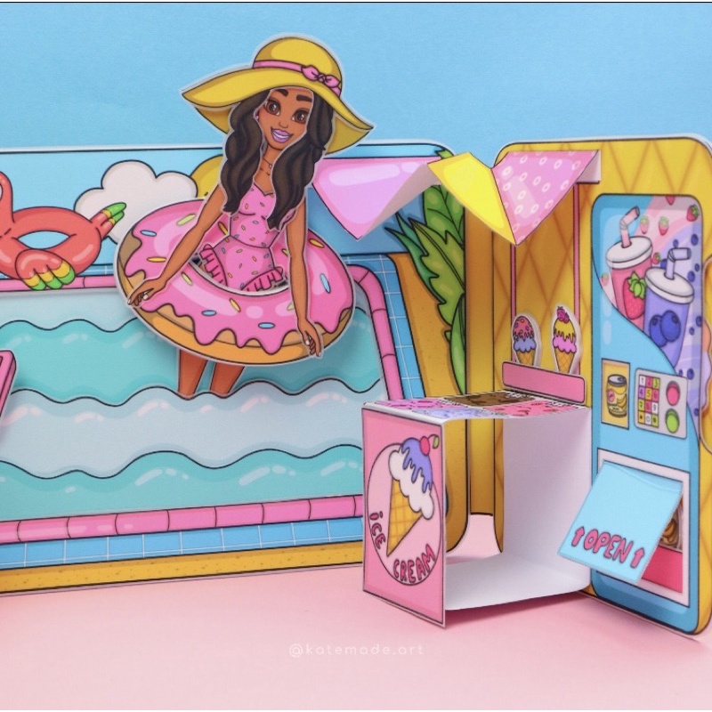 BỂ BƠI MỚI CỦA BÚP BÊ GIẤY