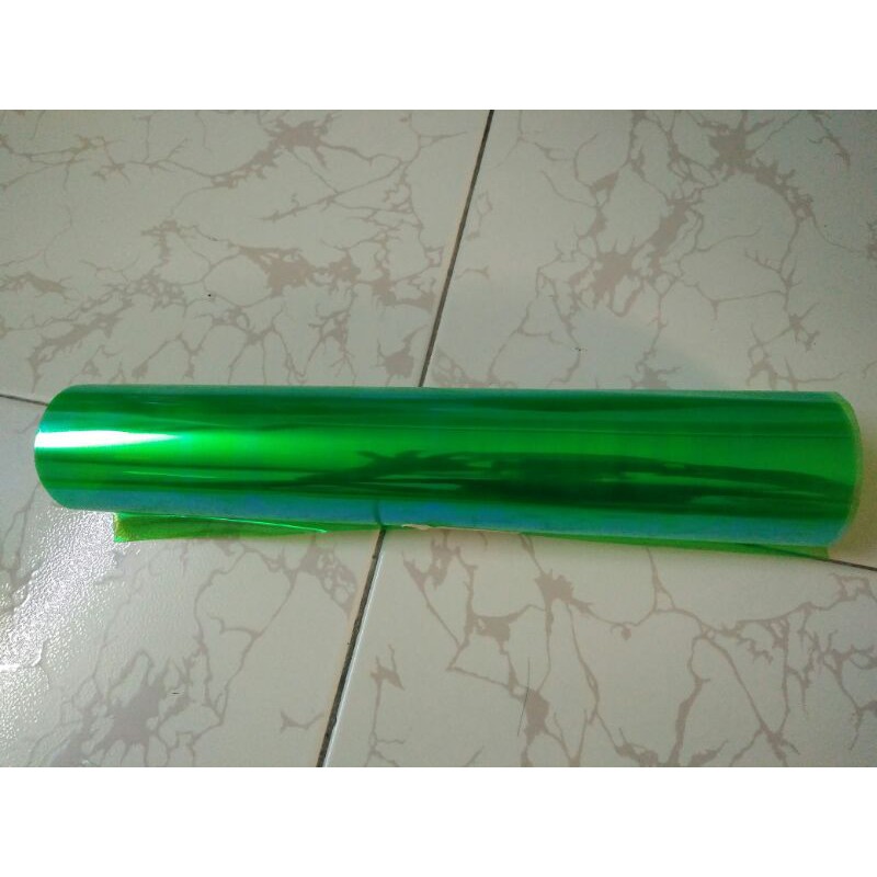 Bộ tem dán đèn xe màu xanh lá xà cừ ngang 30cm dài 1 mét