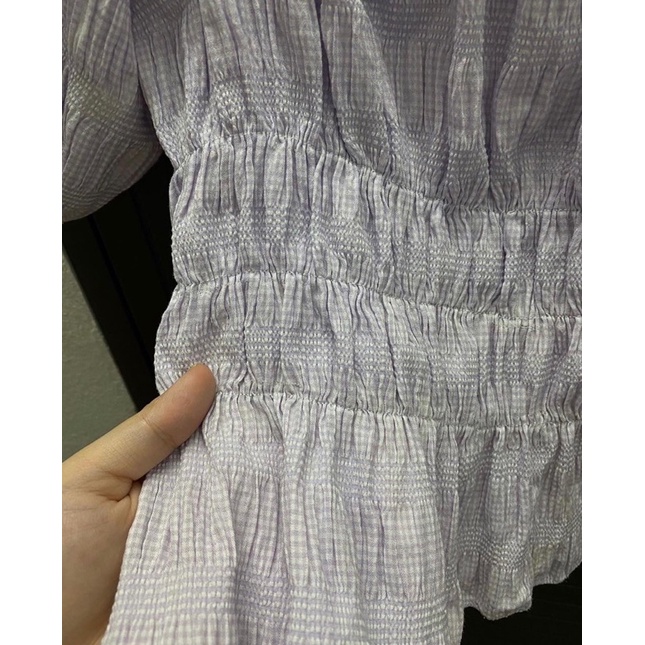 Áo tím pastel tay bồng siu xinh