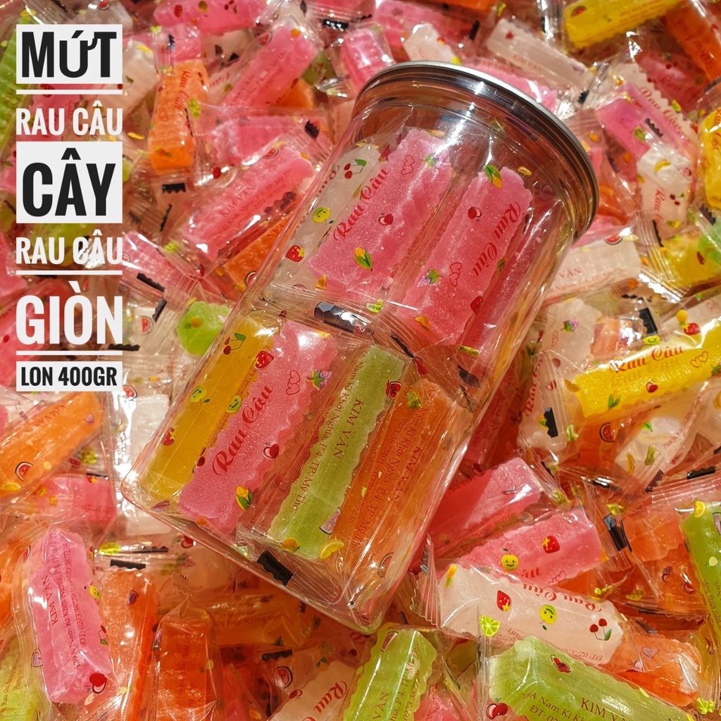 Mứt Rau Câu Cây (Mứt Rau Câu Giòn) Lon 400gr