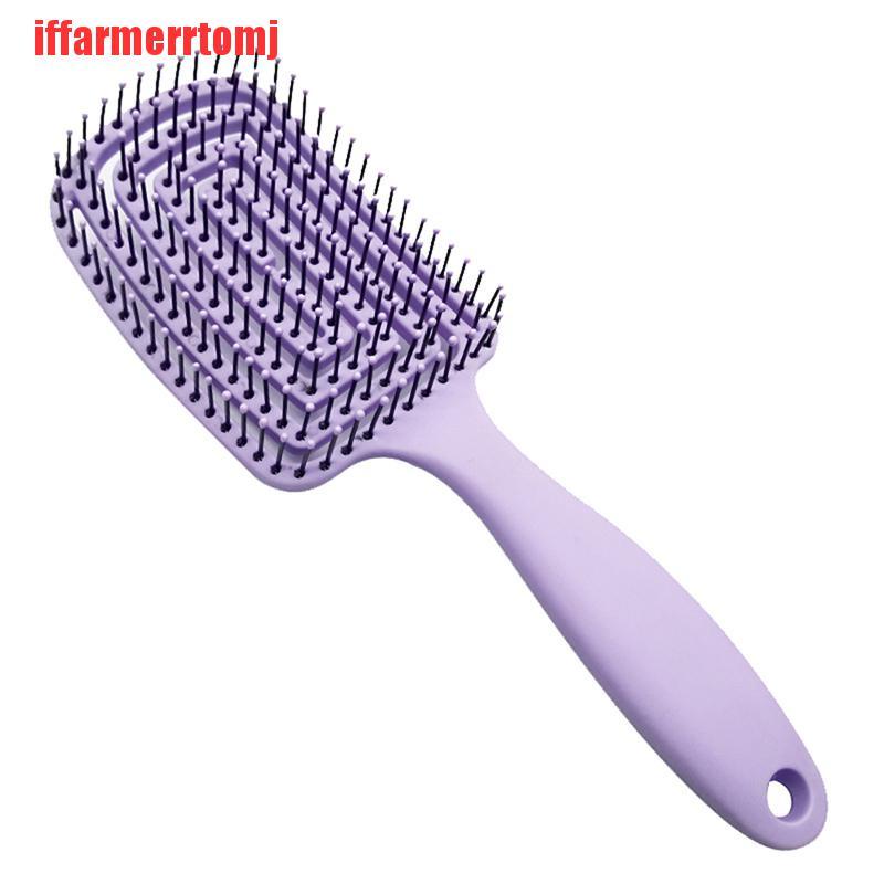 {iffarmerrtomj}Women Hair Massage Comb Bristle nylon Hairbrush Wet Curly Detangle Hair Brush LAD