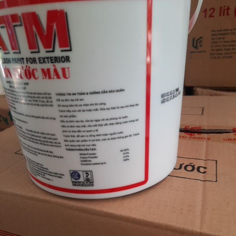 Sơn nước ATM ngoại thất màu trắng 3.5l