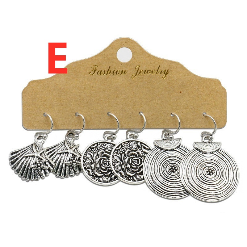 Set 3 Đôi Khuyên Tai Phong Cách Bohemian Cổ Điển Dành Cho Nữ