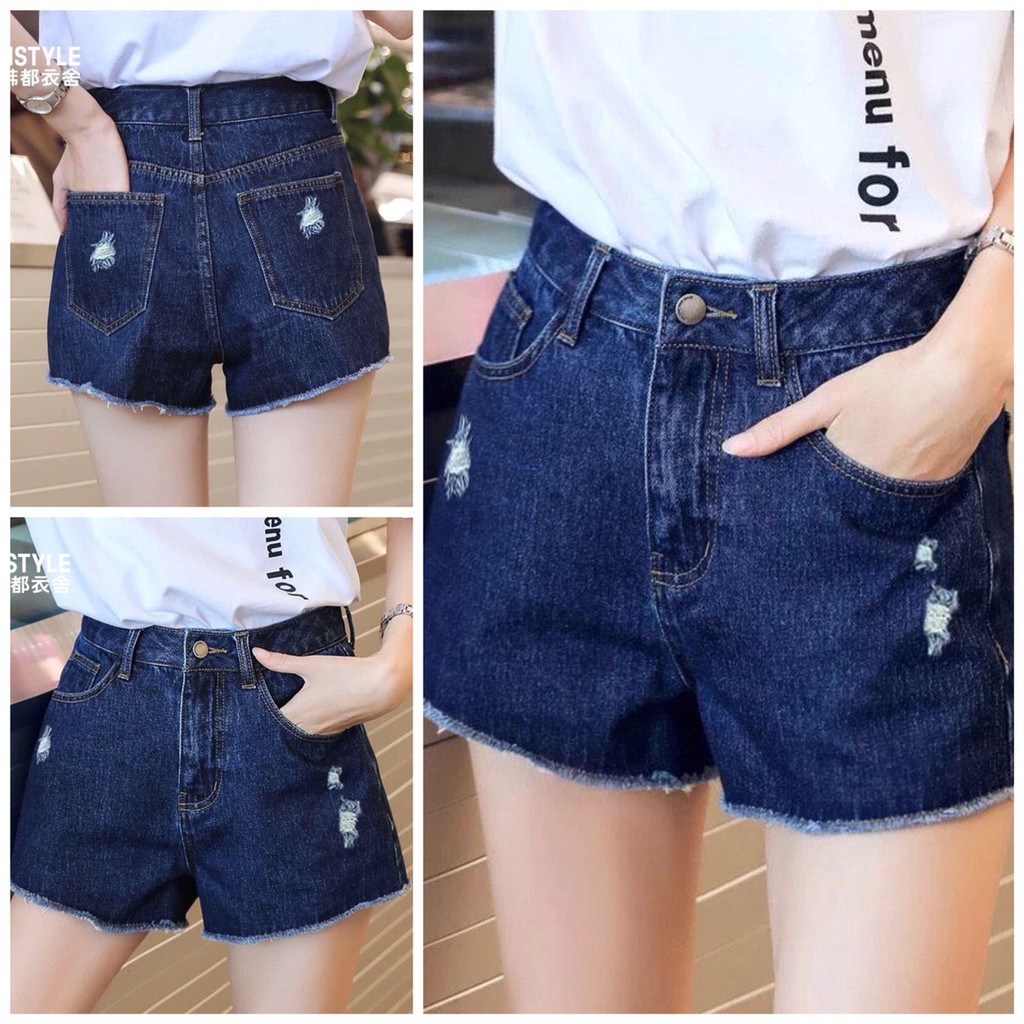 Quần shorts jean nữ co giãn cao cấp size từ 25-35