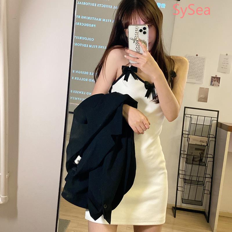 Đầm Hai Dây Phối Nơ Xinh Xắn Theo Phong Cách Mùa Hè Dành Cho Nữ