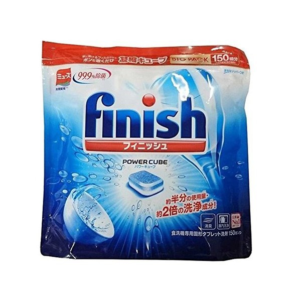 Viên Rửa Bát Nhật Bản 150 Viên FINISH( tích hợp muối bóng bột) Dùng Cho Máy Rửa Bát