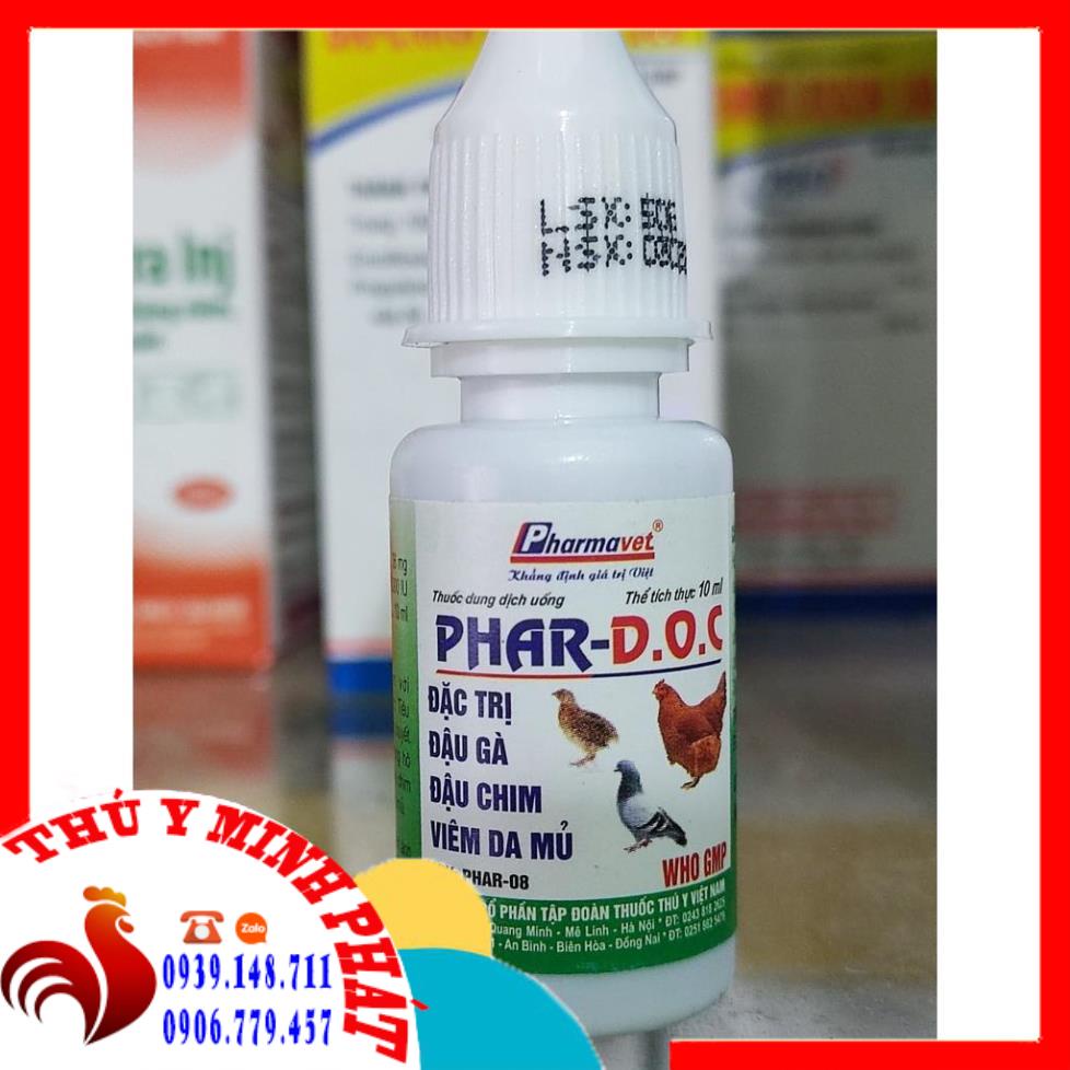 Đậu gà DOC lọ 10ml Phar D.O.C . 1 chai phar DOC 10ml đậu gà