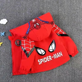 Áo khoác hoodie có khóa kéo họa tiết người nhện dễ thương thời trang xuân thu cho bé từ 3 - 8 tuổi