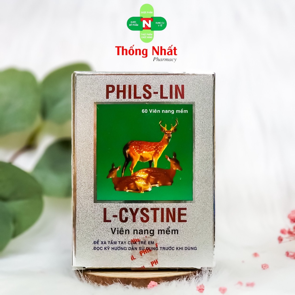 Viên uống đẹp da, ngừa sạm, nám, tàn nhang L Cystine Phils Lin Hàn Quốc 500mg hộp 60 viên