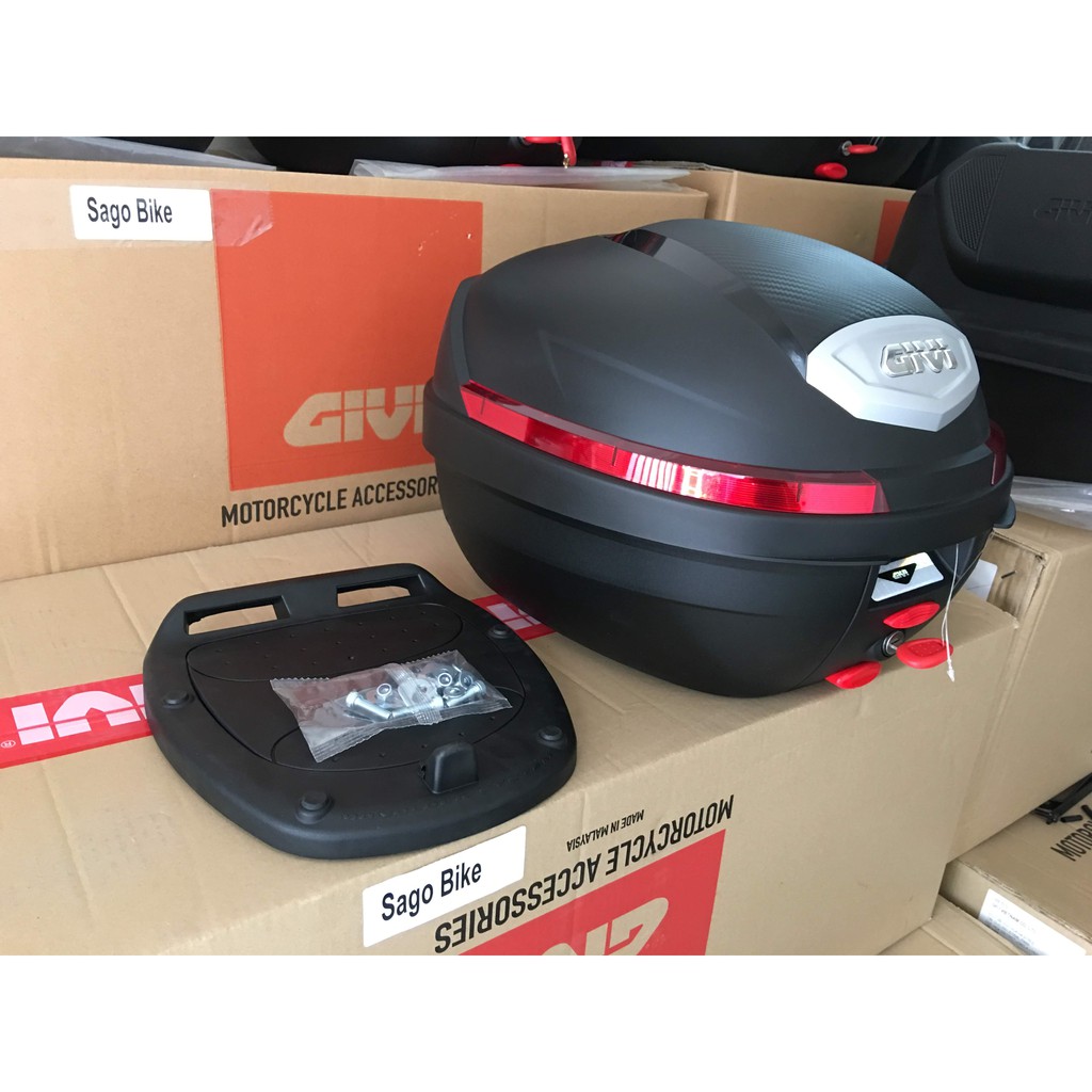 Thùng givi B270N cốp xe givi, thùng givi 27 lit kèm đế và ốc gắn, thùng lắp sau xe máy, hàng givi chính hãng, bh 2 năm