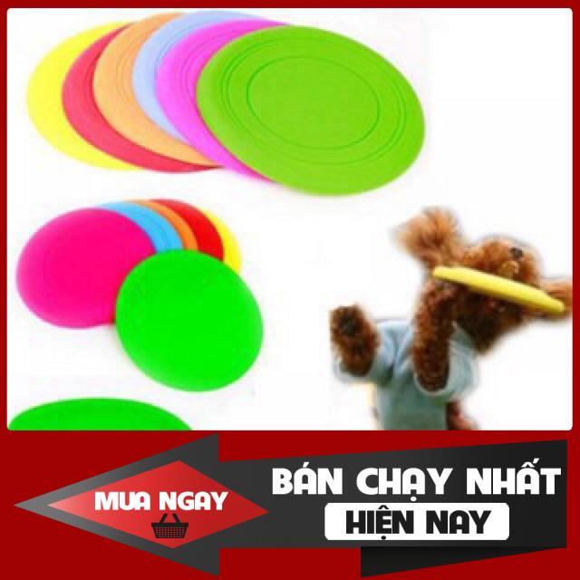 [❌GIÁ SỈ❌] Đồ chơi đĩa bay nhựa dẻo cho chó chất liệu nhựa TPR an toàn 0 ❤️