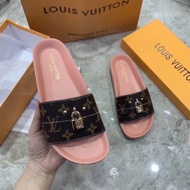 Dép cao cấp lv quai ngang