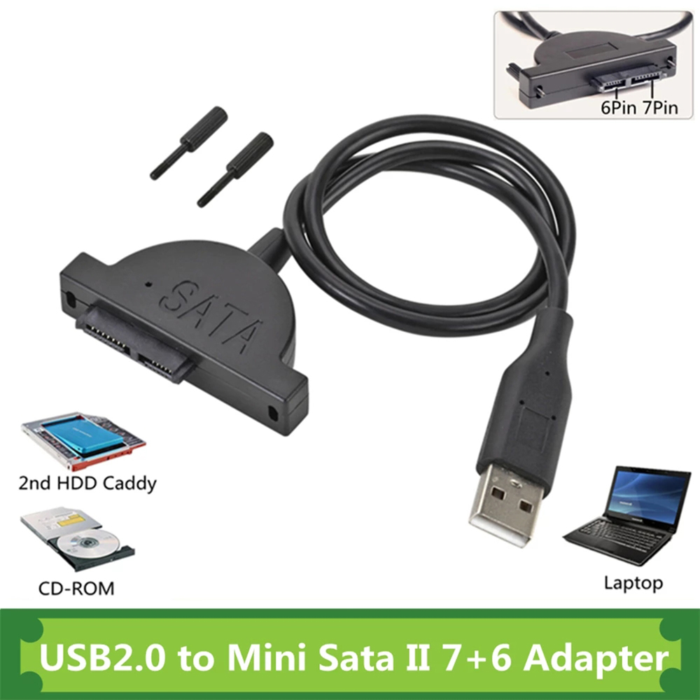 Cáp chuyển đổi ổ cứng USB 2.0 sang SATA USB 2.0 cho Laptop CD/DVD HDD