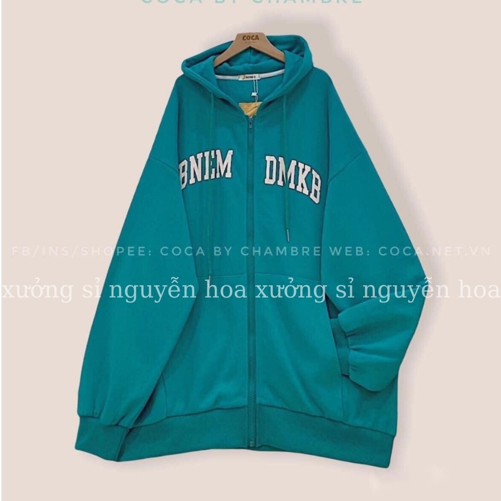 Áo khoác hoodie nỉ, áo khoác nỉ có mũ BNEM form rộng tay bồng kiểu dáng unisex Xưởng Sỉ Nguyễn Hoa | BigBuy360 - bigbuy360.vn