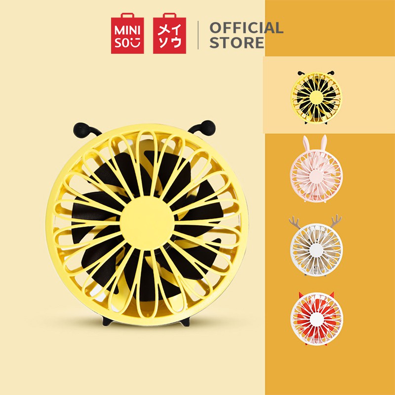 Quạt cầm tay mini dễ thương làm mát dịp ngoài trời/ văn phòng/ du lịch Miniso