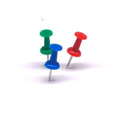 Đinh dù Nhựa, Đinh ghim bảng nhung ( Dụng cụ ghim giấy, dụng cụ văn phòng phẩm )(1/bịch)