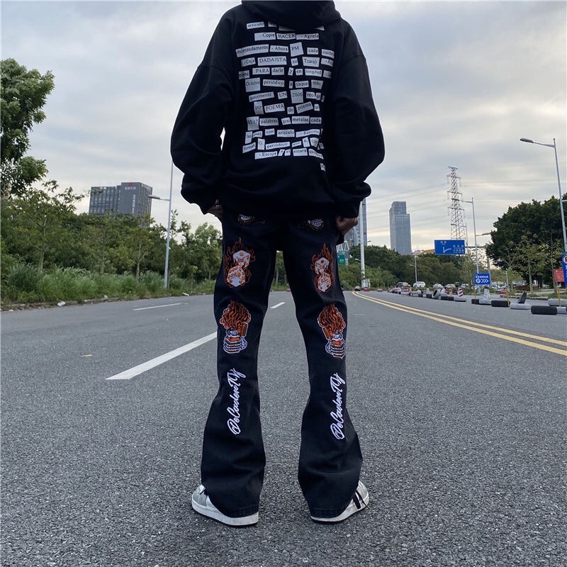Quần Jean In Hình Thời Thượng/ Quần hip hop nam nữ