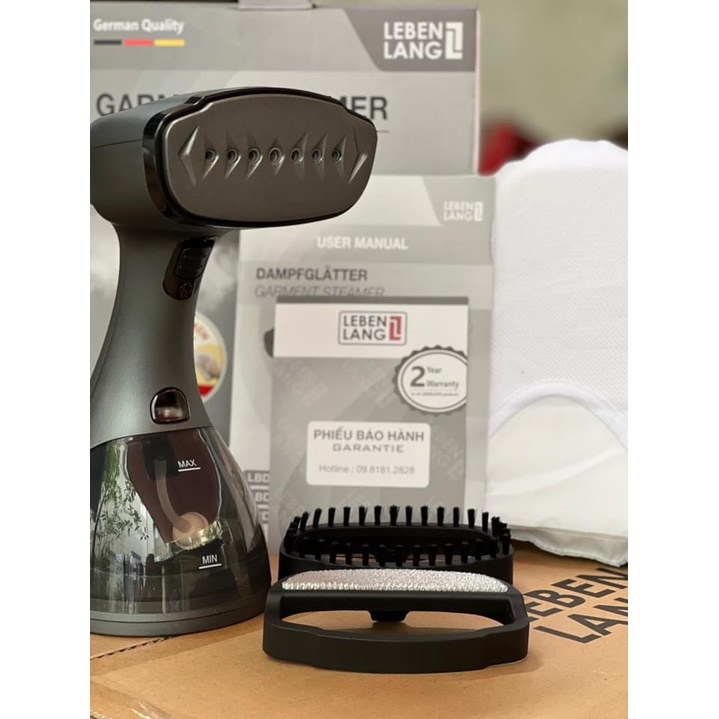 Bàn là hơi nước cầm tay LEBENLANG LBD528 công suất 1500W - 300ML, Hàng chính hãng bảo hành 2 năm - tặng kèm bao tay