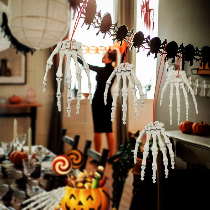 Bộ Xương Bàn Tay Người Thật Trang Trí Halloween