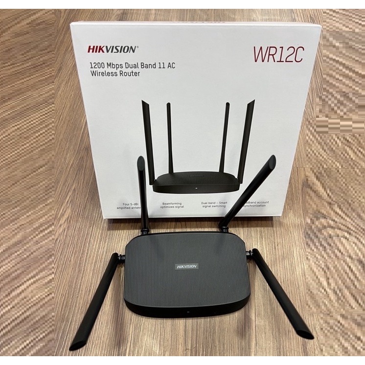 Bộ phát Wifi xuyên tường 4 râu Chuẩn AC1200Mbps DS- 3WR12C Hikvision - Chính hãng
