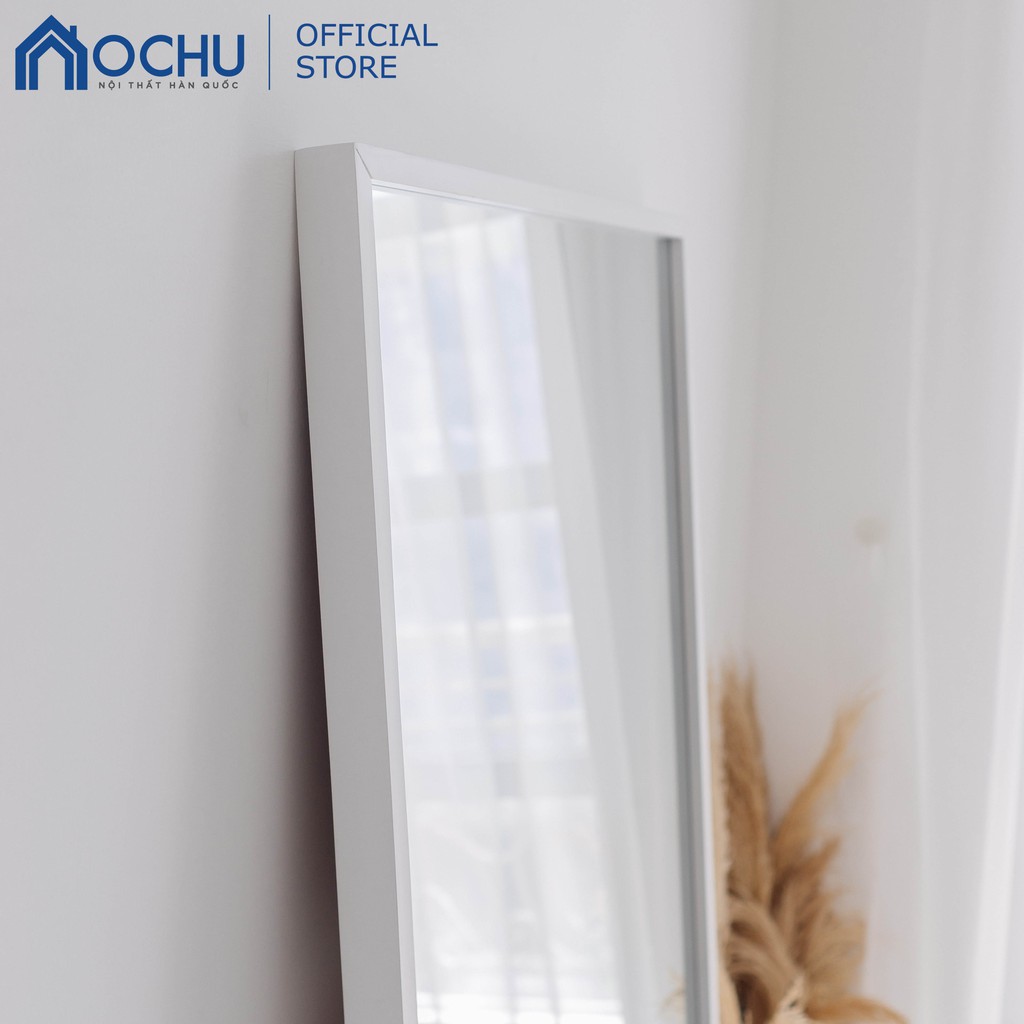 [Mã LIFE1505 giảm 8% đơn 300K] Gương Đứng Soi Toàn Thân Khung Gỗ OCHU - Mirror L - White