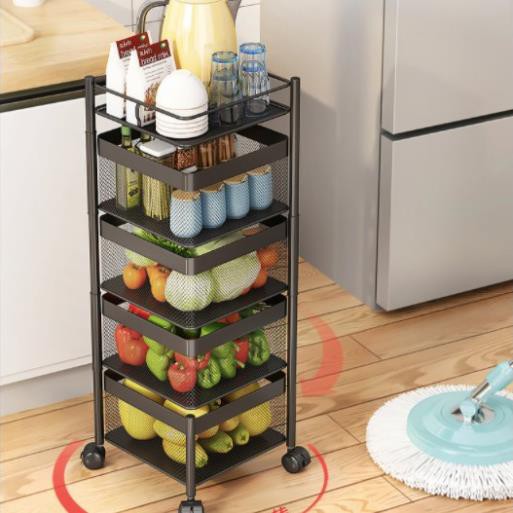 KỆ LƯU TRỮ EOMART XOAY NHIỀU LỚP CÓ BÁNH XE Dễ dàng di chuyển - linh hoạt mọi nơi