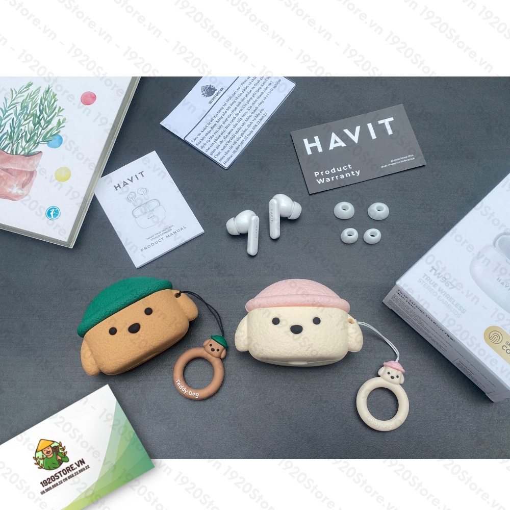 Case Vỏ Ốp HAVIT TW967 Bao Đựng Tai Nghe Không Dây Bluetooth TrueWireless Cao Cấp, Chống Bẩn - 1920Store.vn