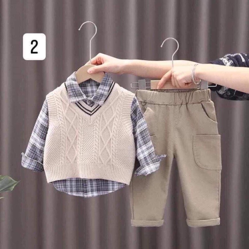 Set bộ sơ mi 3 ct