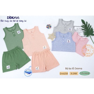 Bộ ba lỗ bé trai/gái dokma 9-24m