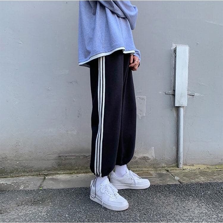 Quần Suông Ống Rộng Unisex họa tiết 3 sọc cơ bản MS06 - THE F BRAND